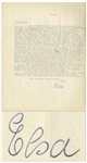 Elsa Einstein Letter Signed From 1934, With Copious Content on Albert Einsteins Love of Sailing -- ...Albert will contemplate everything from the sailing point of view...
